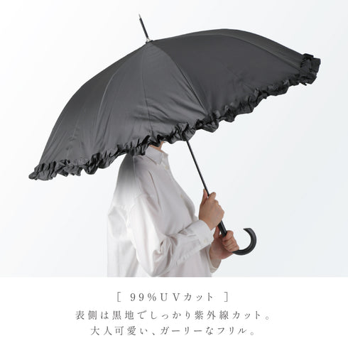 名画フリルジャンプ傘 晴雨兼用 ルノワール 大きな花瓶.|s4